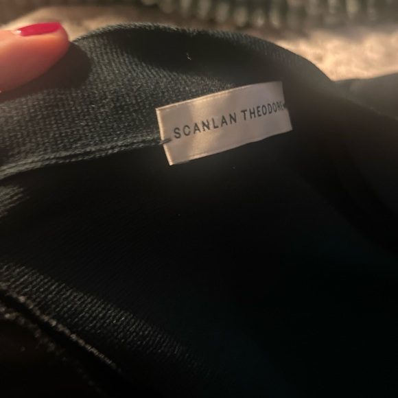 Scanlan Theodore Green Long Sleeve Wrap peplum jacket top small and skirt in XS - Picture 2 of 5